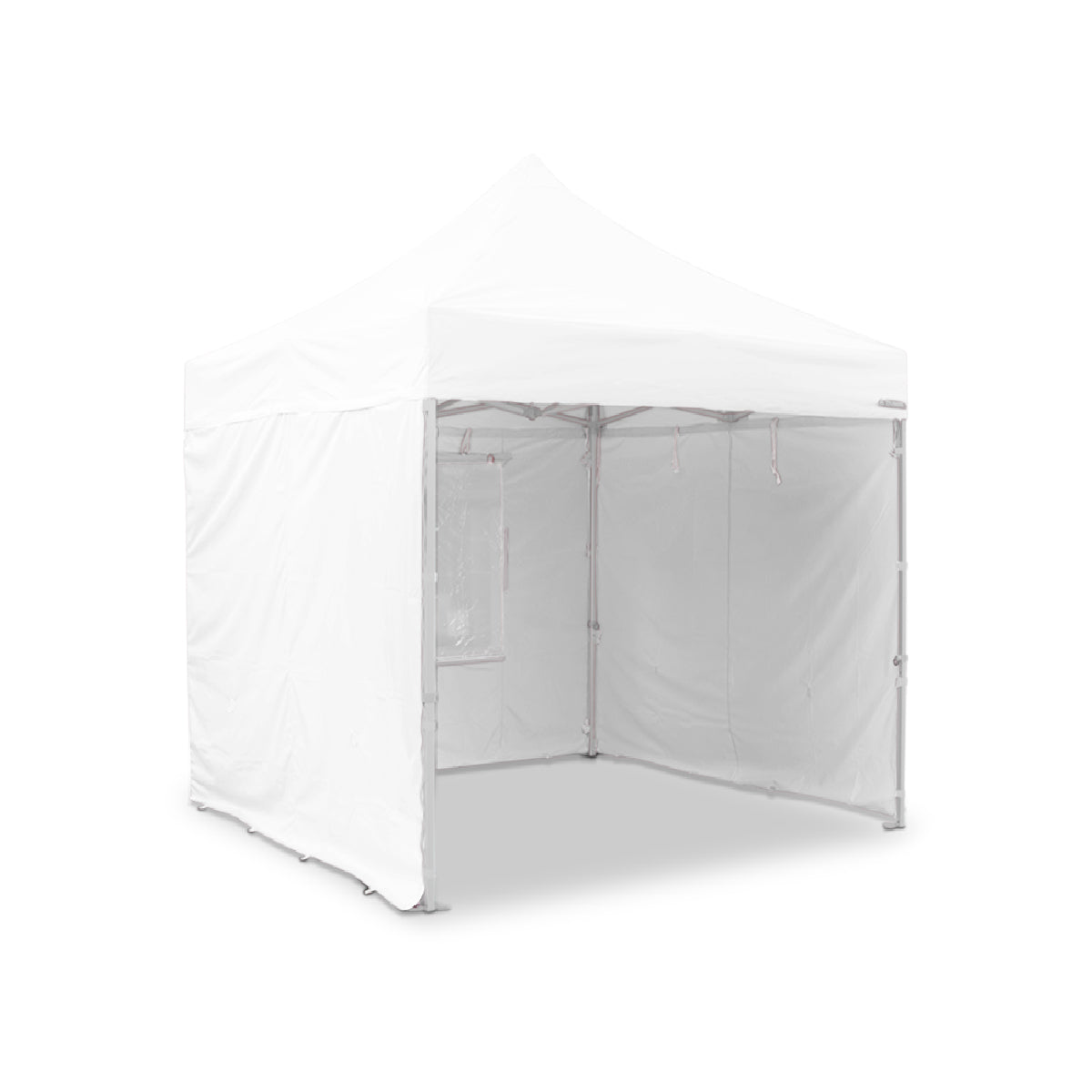 2x2 White Heavy duty aluminium gazebo with sides