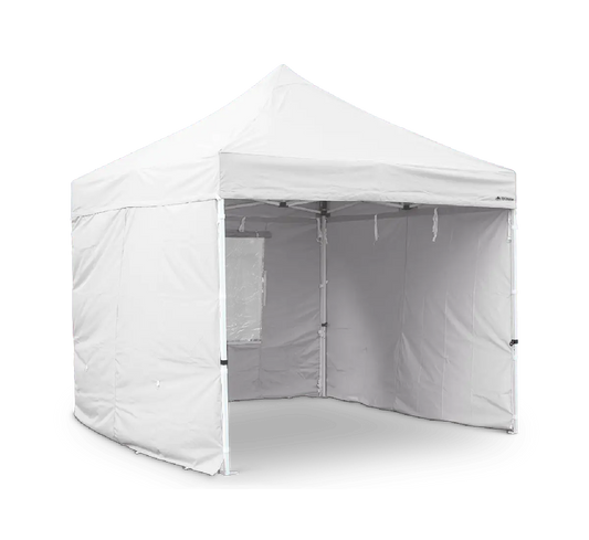 3x3 S30 white steel frame pop up gazebos with sides