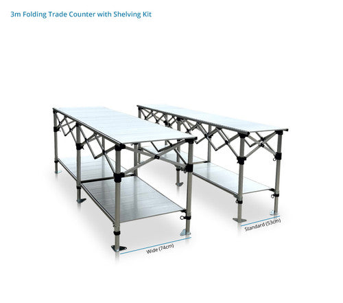 3m Aluminium Folding Trade Counter