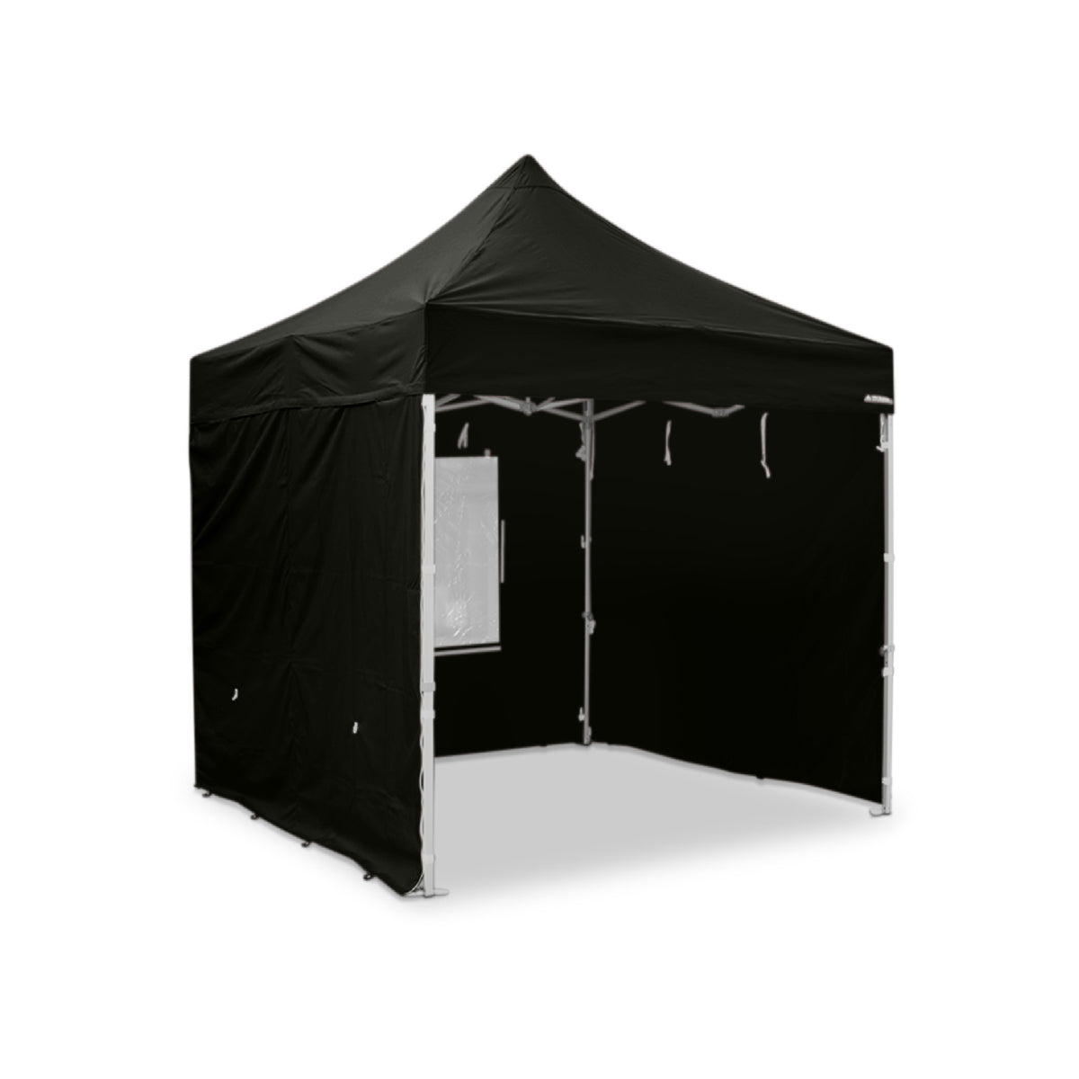 2x2 black Heavy duty aluminium gazebo with sides