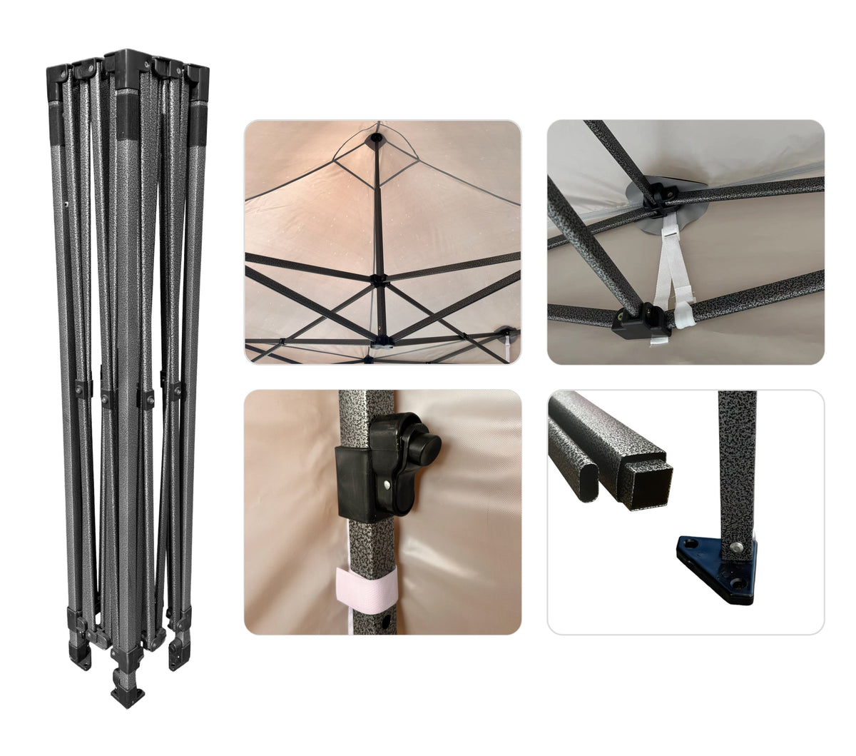 S42 heavy duty gazebo aluminium frame with 42mm octagonal leg and cast alloy bracket