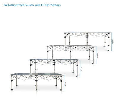 3m Aluminium Folding Trade Counter