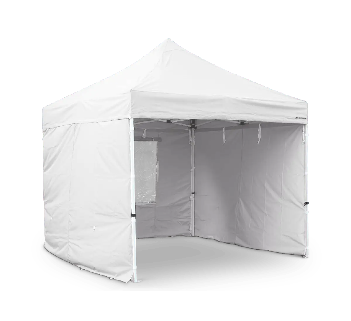 3x3 S30 white steel frame pop up gazebos with sides