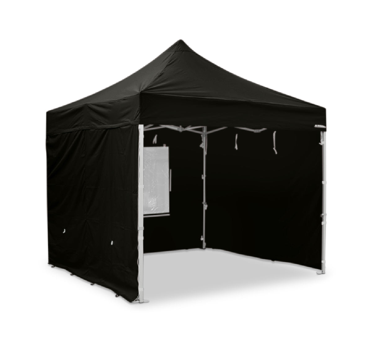 3x3 S42 Black heavy duty aluminium pop up gazebo with sides