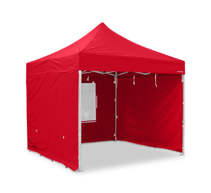 3x3 S42 Red heavy duty aluminium pop up gazebo with sides