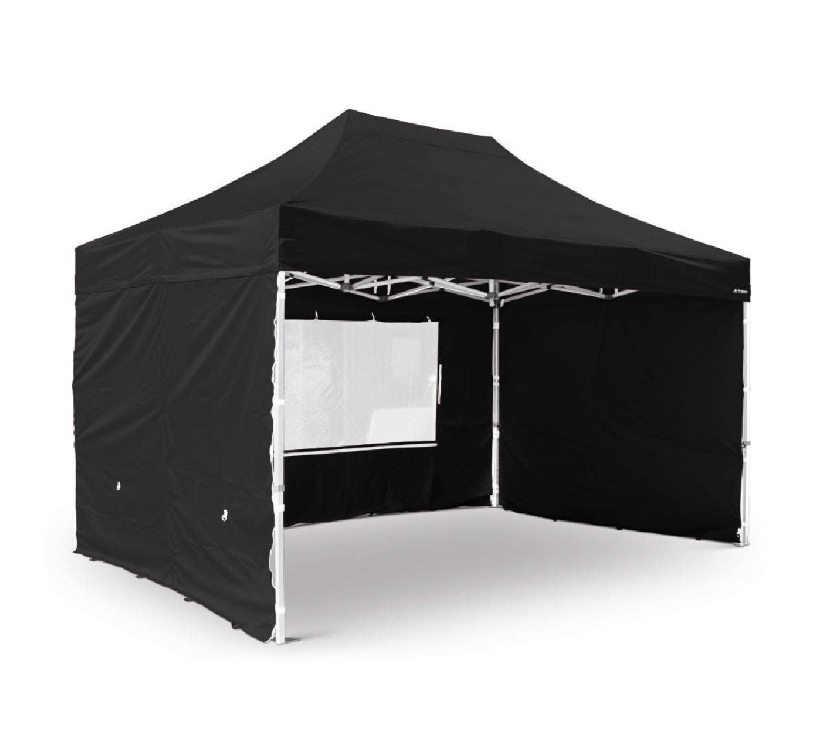 3x4.5 S42 Black Heavy duty aluminium pop up gazebo with sides
