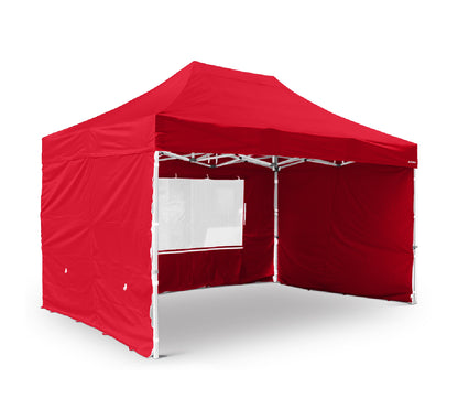 3x4.5 S42 Red Heavy duty aluminium pop up gazebo with sides