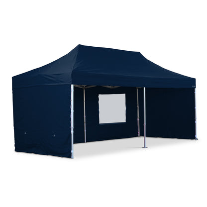 3x6 S42 Navy Blue heavy duty aluminium pop up gazebo with sides
