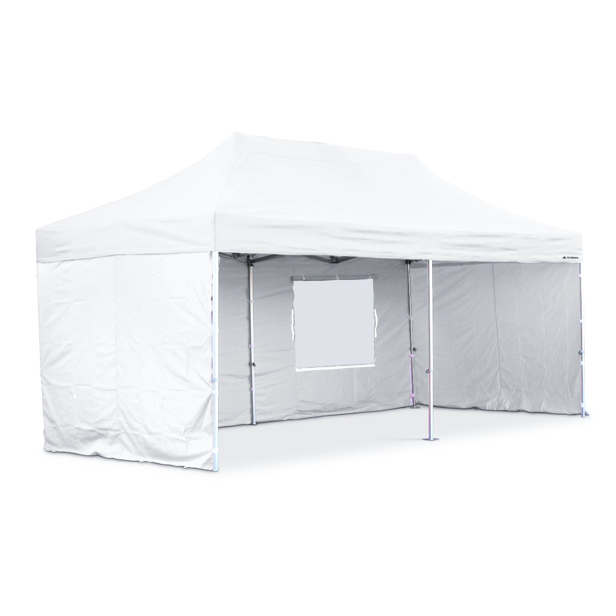3x6 S42 White heavy duty aluminium pop up gazebo with sides