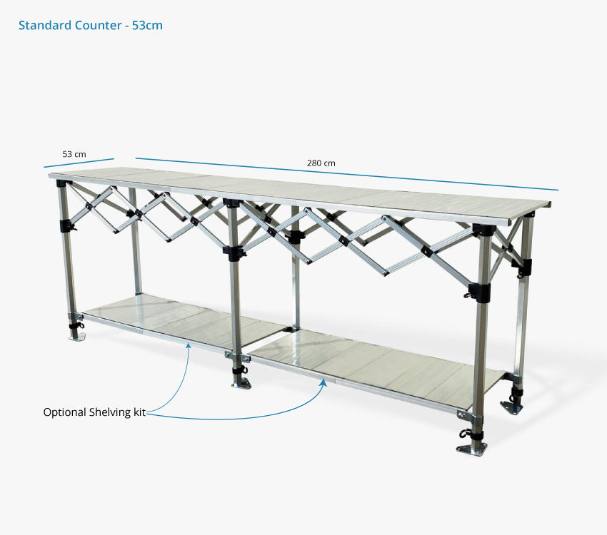 3m Aluminium Folding Trade Counter
