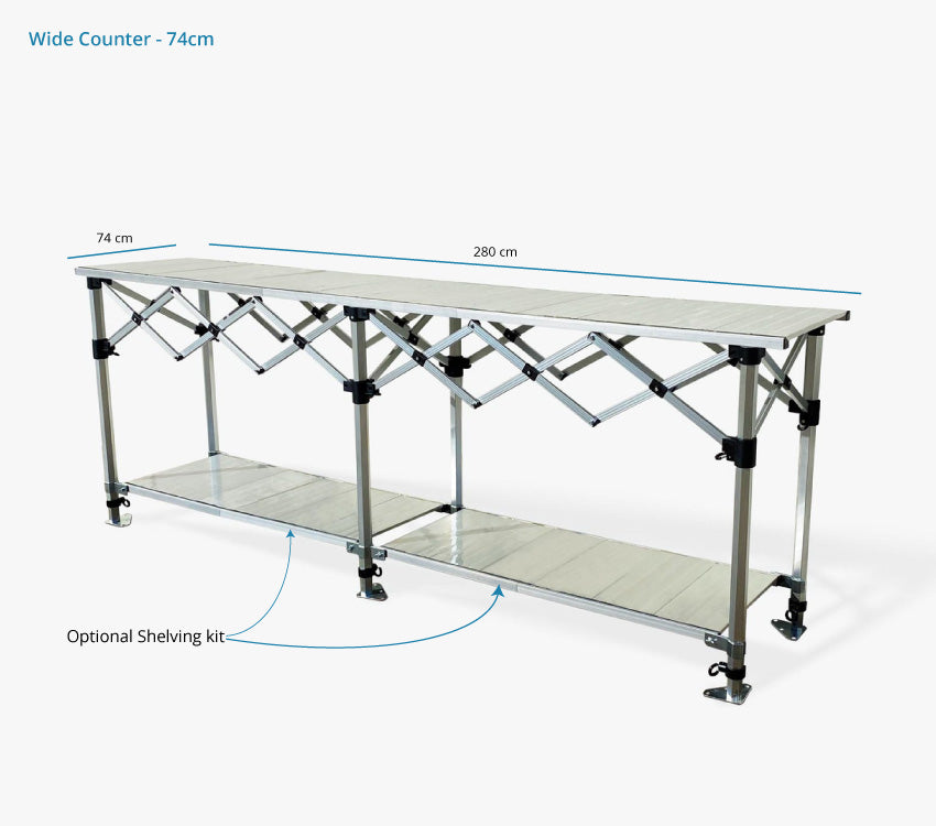 3m Aluminium Folding Trade Counter