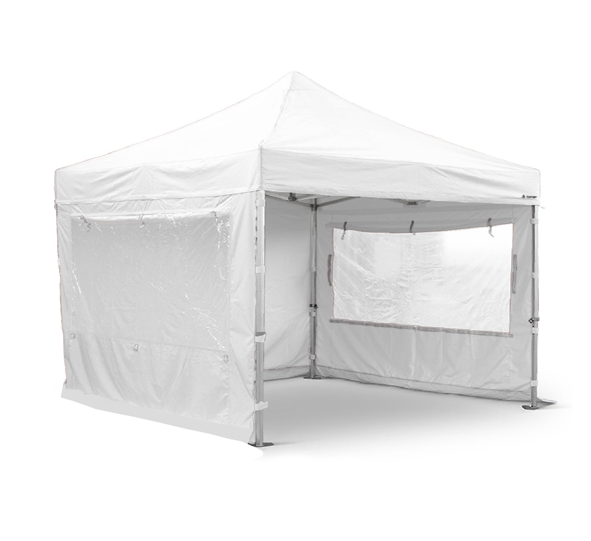 4x4 S50 White Commercial Aluminium Pop Up Gazebo with sides