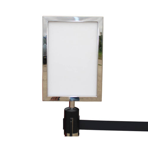 Retractable barrier A4 sign holder