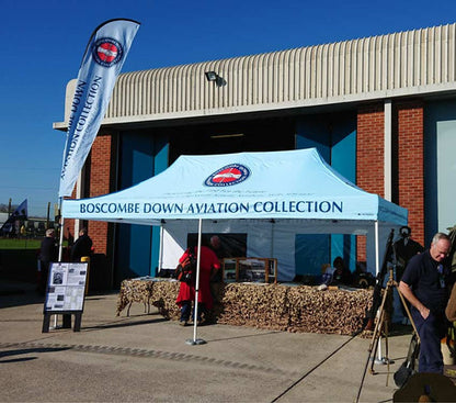 Custom printed roof and flag