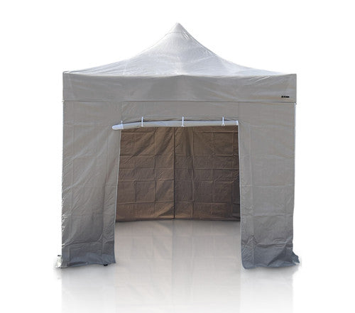S30 lite pop up gazebo with the doorway rolled up