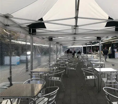 Gazebo clear full window sidewalls