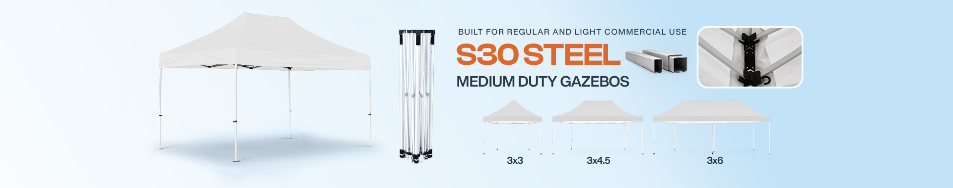 S30 Steel Pop Up Gazebos 