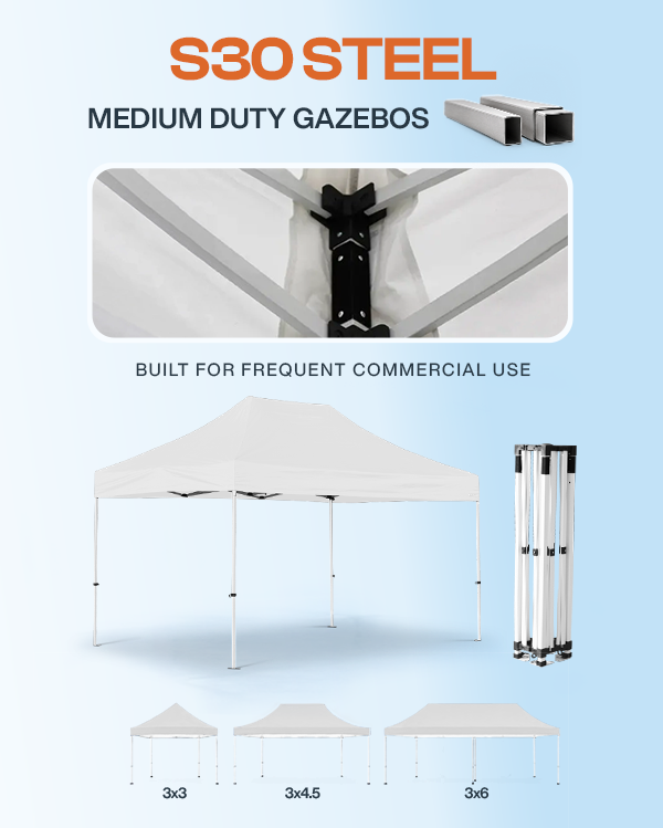 S30 Steel Pop Up Gazebos 