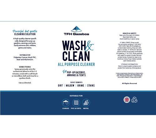 TFH Wash & Clean - Gazebo, Awning & Tent Cleaner - 1L