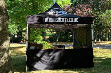 Custom branded gazebo for catering